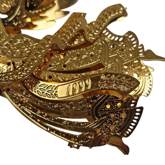 Vintage Danbury Mint Millennium Angel 23K Goldplated Christmas Ornament 1999 - Picture 5 of 6